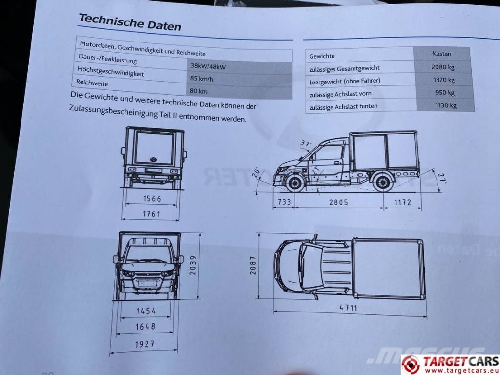Streetscooter B16 Work Electric BOX Delivery Van 5 Dostavna vozila / kombiji