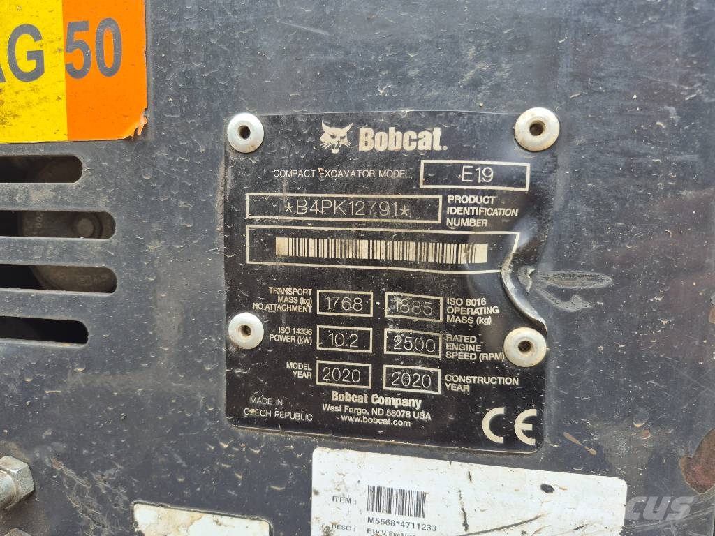 Bobcat E 19 Mini kotrók < 7t