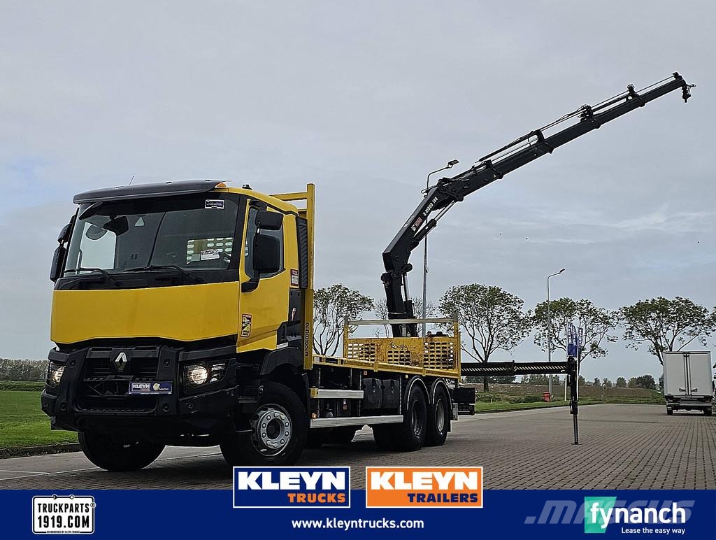 Renault C 380 6X4 HIAB 188ES4 Pritschenwagen/Pritschenwagen mit Seitenklappe