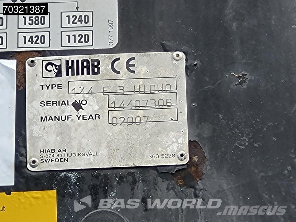 Volvo FE 320 4X2 HIAB 144 E-3 HIDUO Crane 20tons cable s شاحنات الرافعات الخطافية