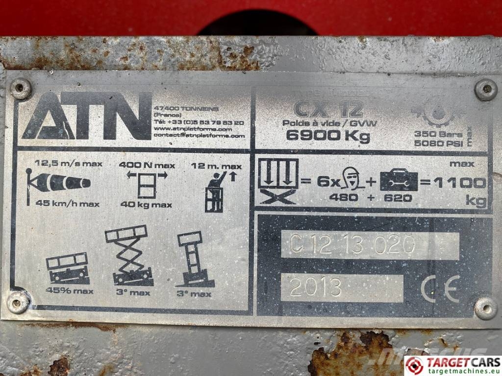 ATN CX12 Diesel 4x4 Scissor Work Lift 1200cm DEFECT Plataformas tijera