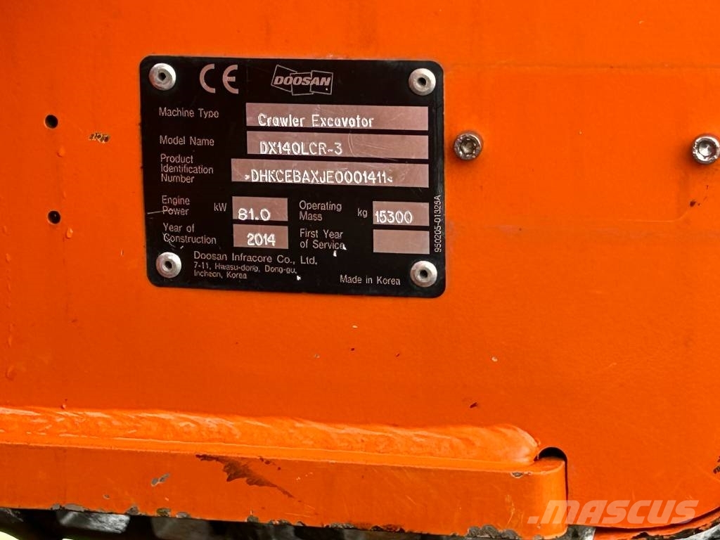 Doosan DX 140 LCR-3 Εκσκαφείς με ερπύστριες