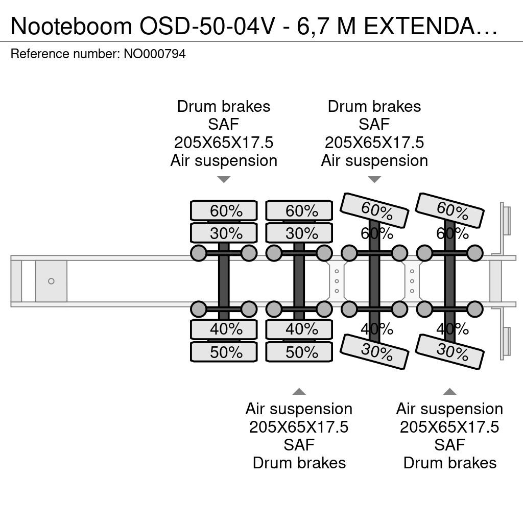Nooteboom OSD-50-04V - 6,7 M EXTENDABLE Tieflader-Auflieger
