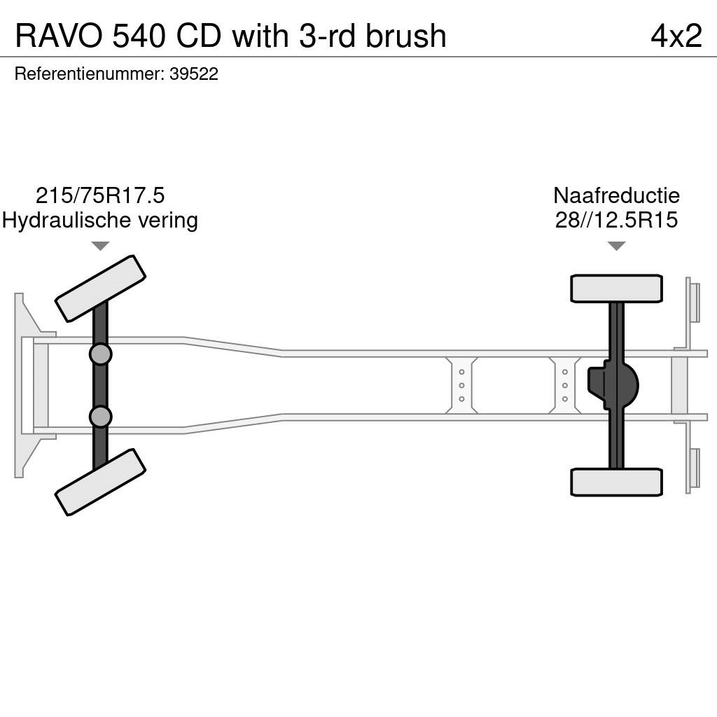 Ravo 540 CD with 3-rd brush Sweeper trucks
