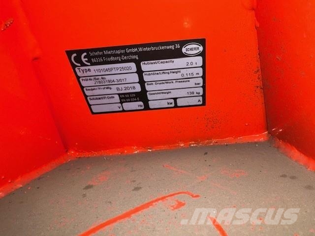 Schefer J1101045PTP25020 (2500 mm Gabeln) Steekwagentje