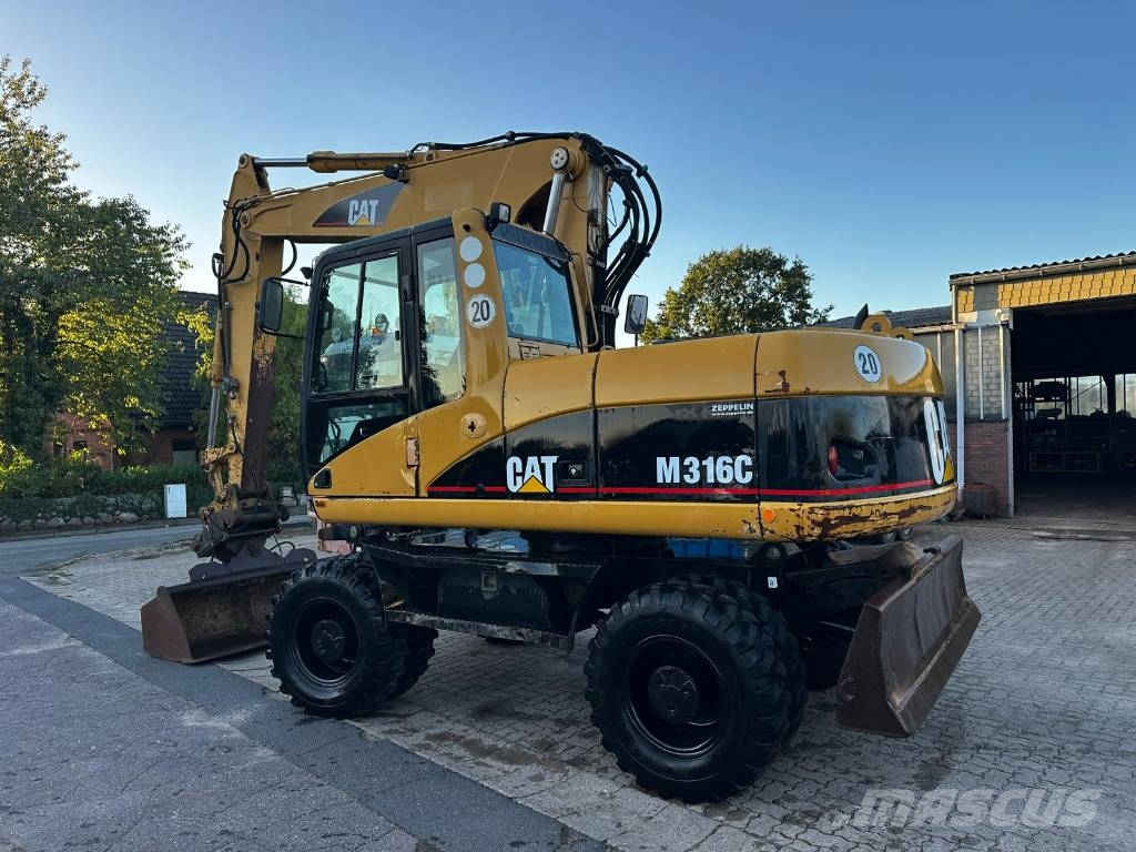 CAT M 316 C full Hydr. Klima German machine ! Wheeled excavators