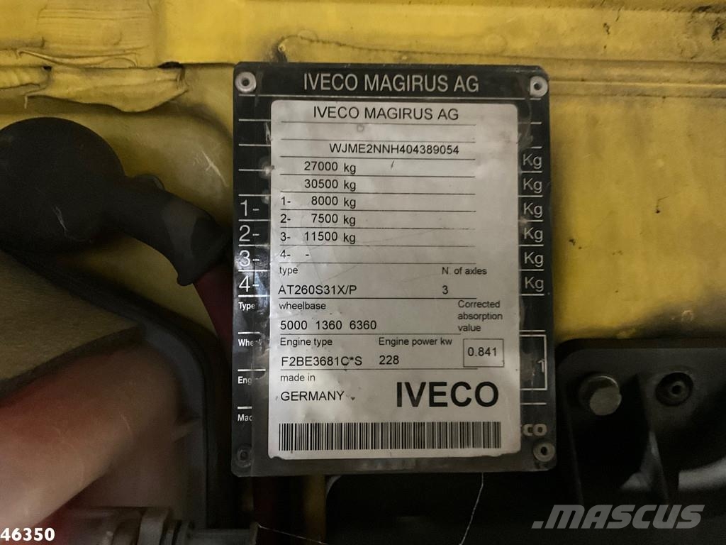 Iveco Stralis AT260S31 Zoeller 21m³ 垃圾车