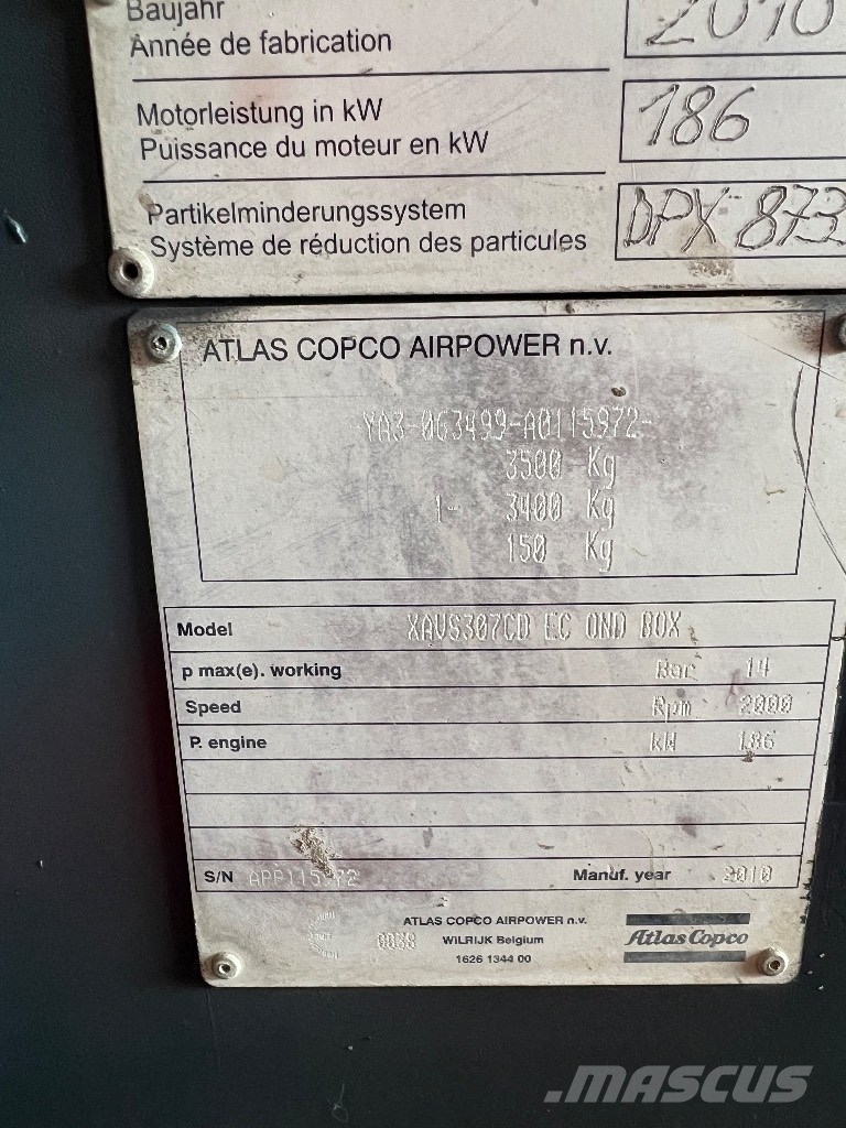 Atlas Copco XAVS 307 CD Kompressorer