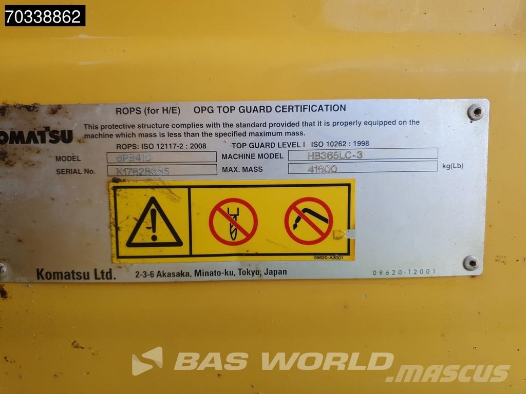 Komatsu HB365 LC-3 HB365LC-3 Escavatori cingolati