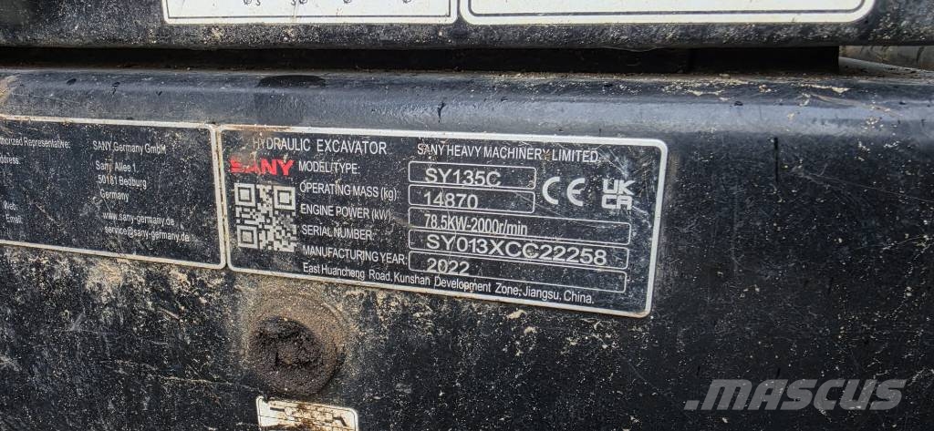 Sany SY 135 C Гусеничные экскаваторы