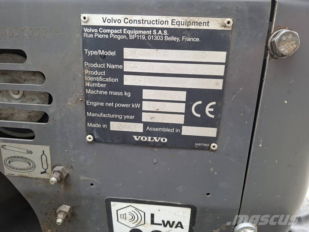 Volvo ECR 25 Mini bagri <7t