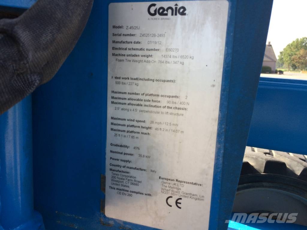 Genie Z 45/25 J Strēles pacēlāji