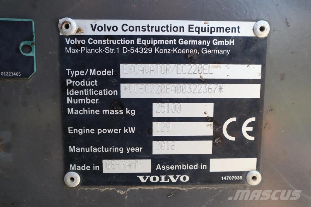 Volvo EC220EL | EC 220 EL | TILT ROTATOR | BUCKET 履带挖掘机