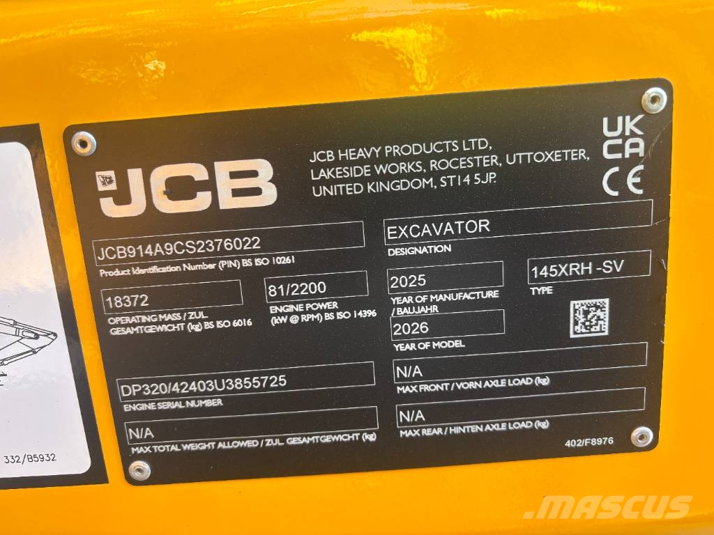 JCB 145XR HD حفارات زحافة
