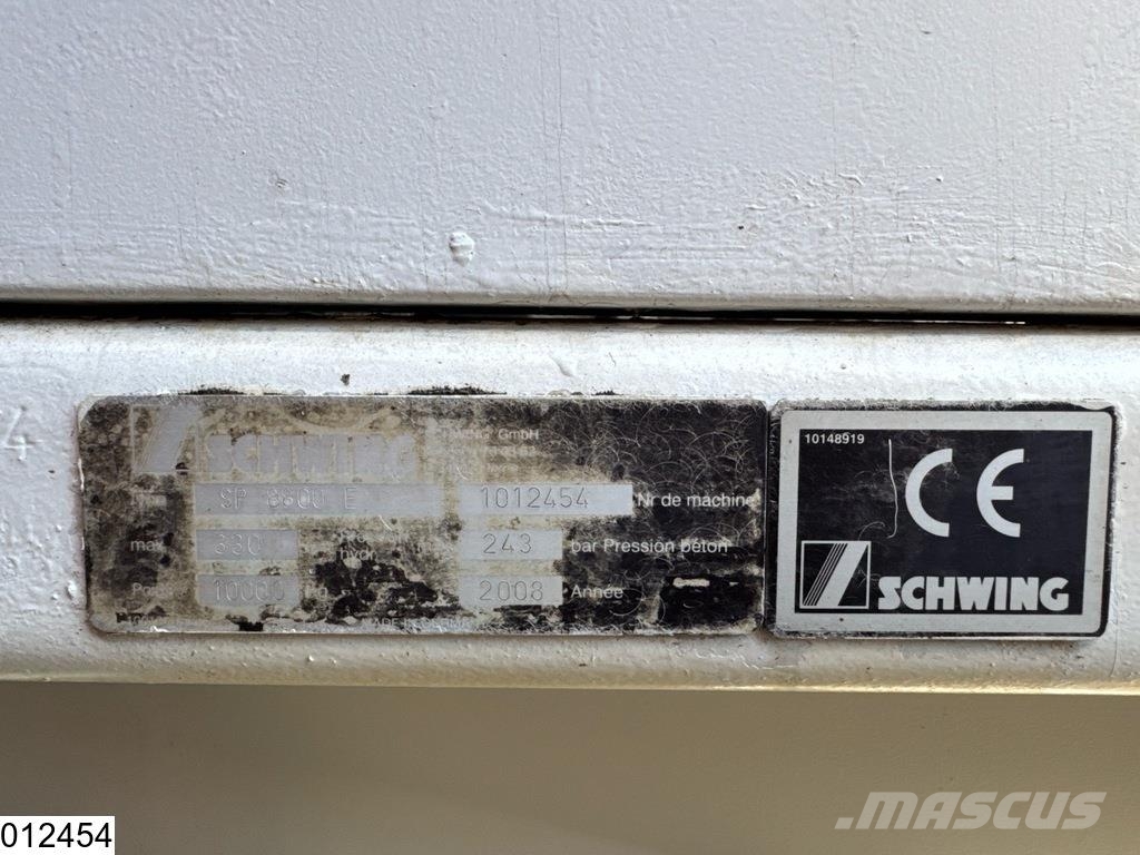 Schwing SP 8800 E 2008, 330 bar hydraulic, 243 bar concret Betonpomptrucks