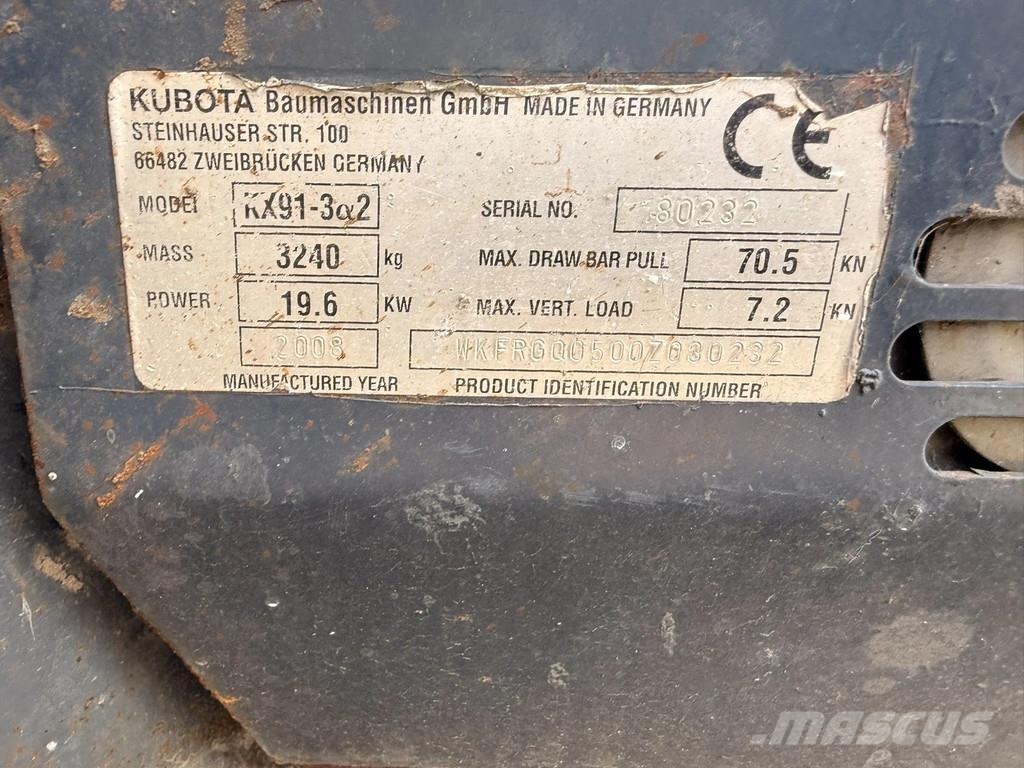 Kubota KX91 KX91-3 Mini ekskavatörler, 7 tona dek
