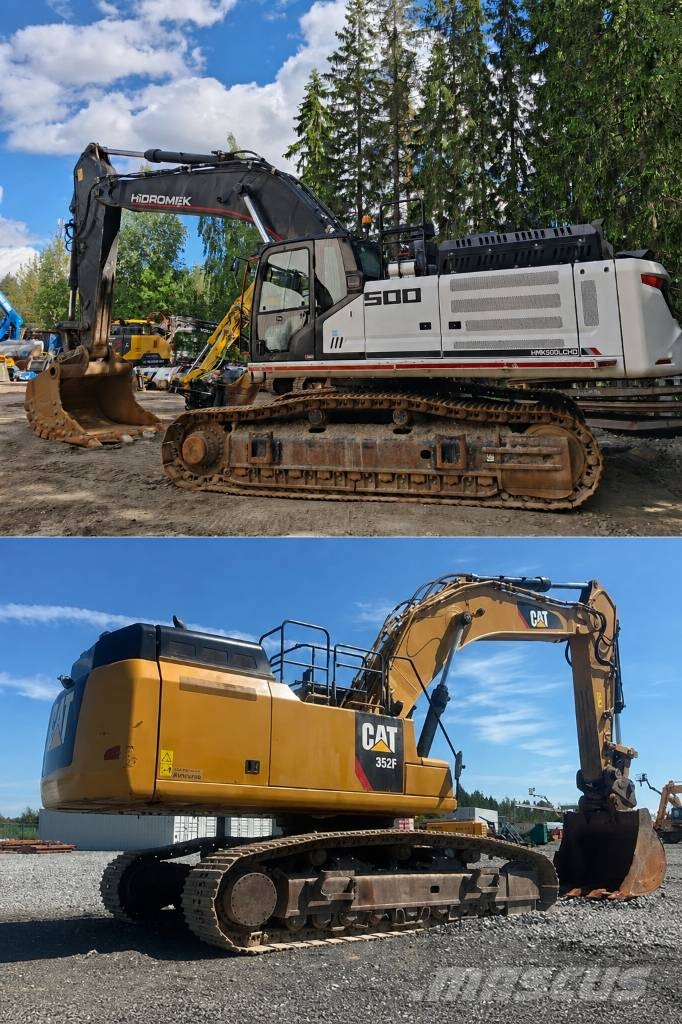 CAT 352 tai Hidromek HMK 500 LCHD H4 paino 54tn حفارات زحافة