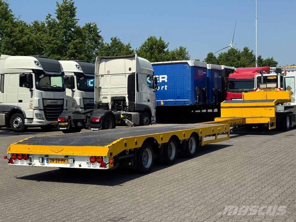 Broshuis Semi Dieplader 6 mtr uitschuifbaar / stuur-as / li نصف مقطورة مسطحة منخفضة