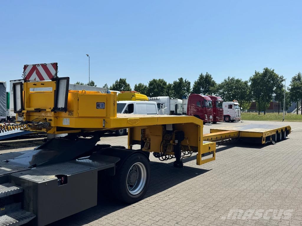 Broshuis Semi Dieplader 6 mtr uitschuifbaar / stuur-as / li نصف مقطورة مسطحة منخفضة