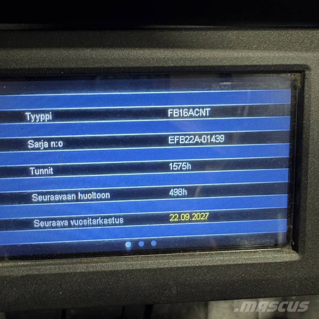 Mitsubishi FB 16 ACNT شاحنات ذات رافعات شوكية تعمل بالكهرباء