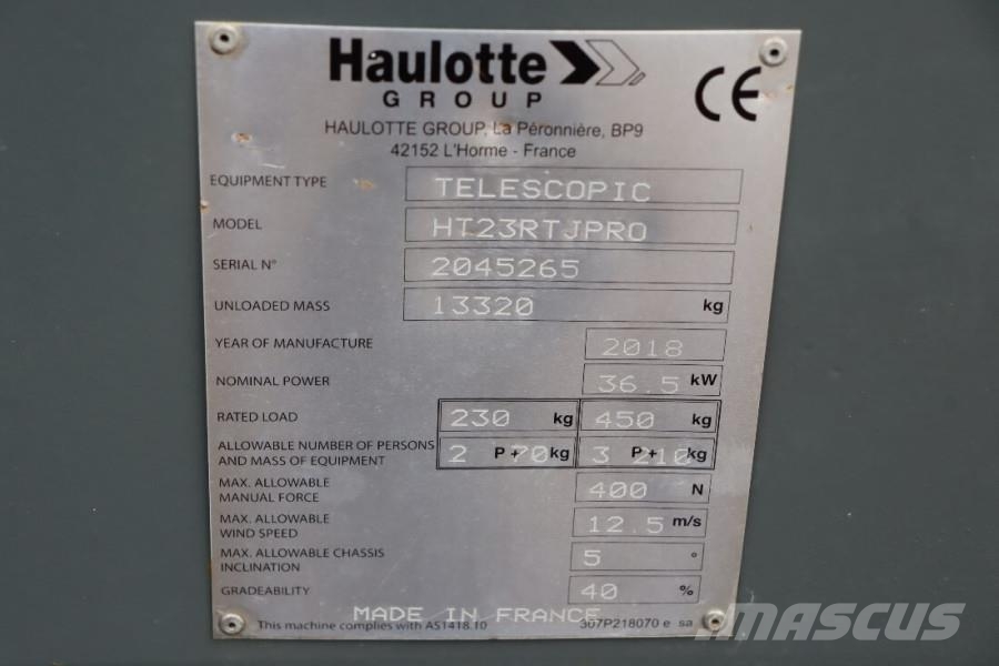 Haulotte HT23RTJ Pro Valid inspection, *Guarantee! 22.5 m W Ανυψωτήρες με τηλεσκοπικό βραχίονα