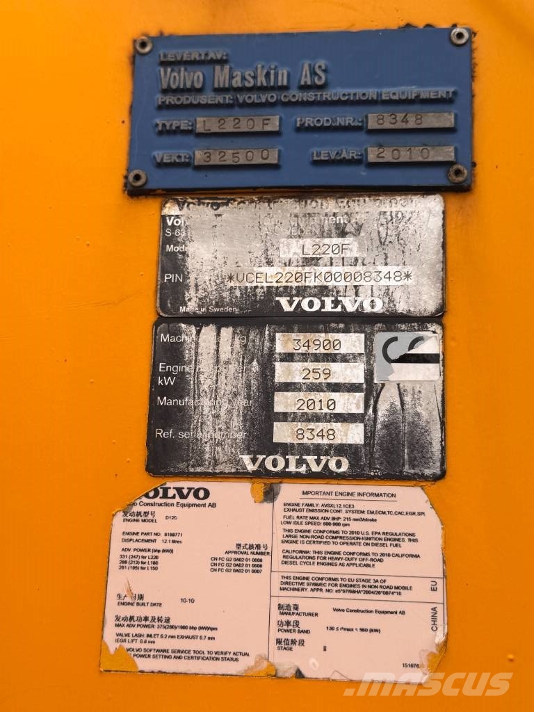Volvo L 220 F Ładowarki kołowe
