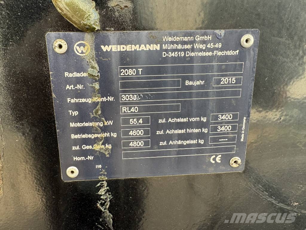 Weidemann 2080T Iekrāvēji uz riteņiem