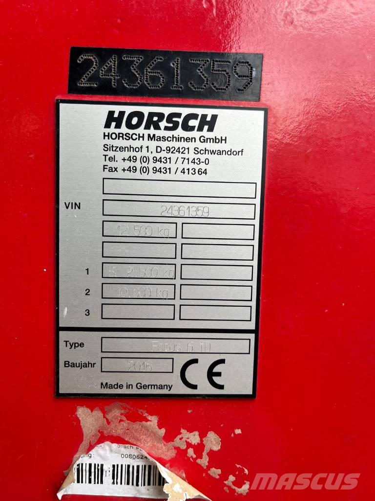 Horsch Focus 6 TD 드릴