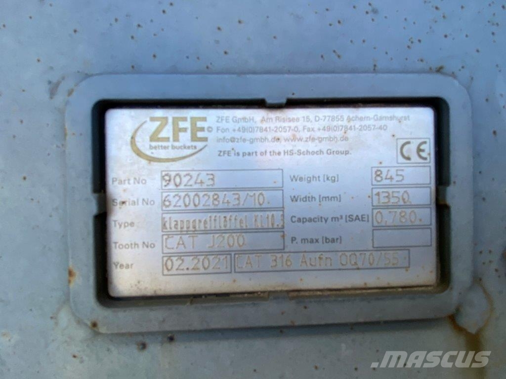 CAT ZFE Klappgreiferlöffel Greiferlöffel OQ70/55 جرافات عكسية