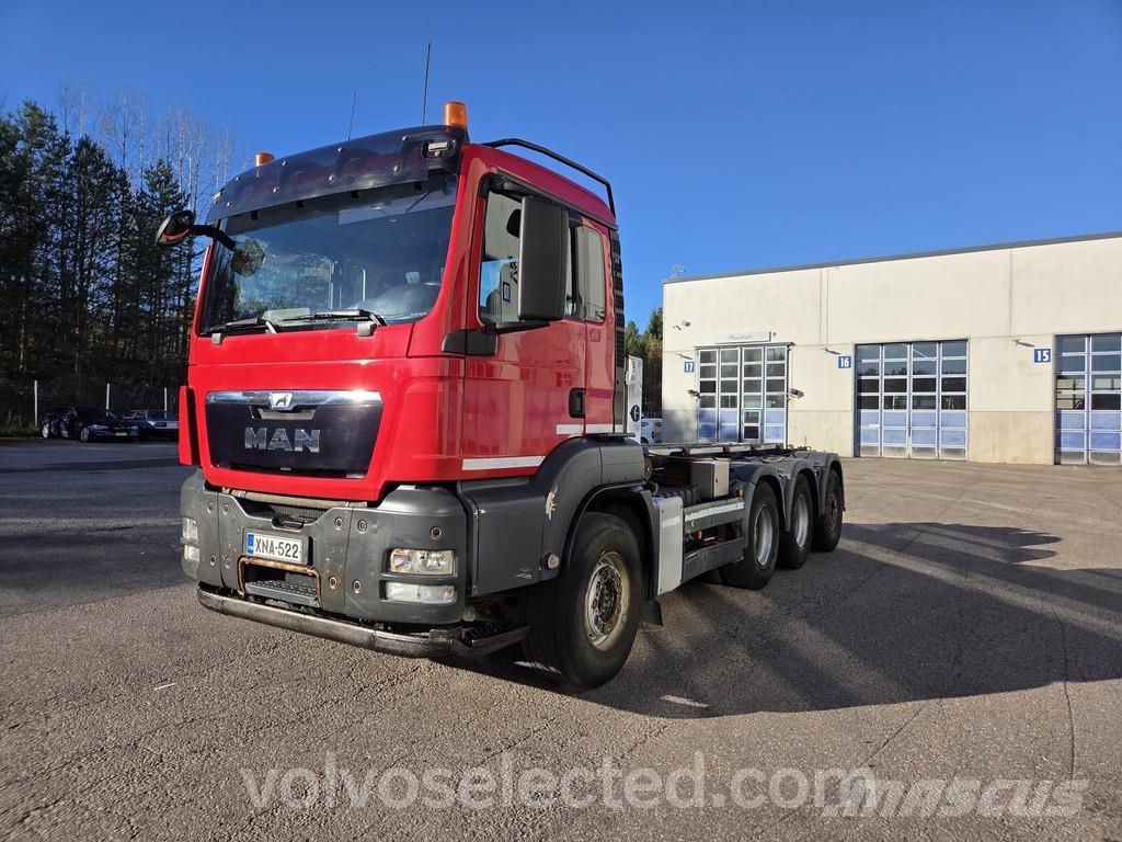 MAN TGS 440hp  8x4 Pajakulma 25tn -vaijerilaite, pituu Koukkulava kuorma-autot