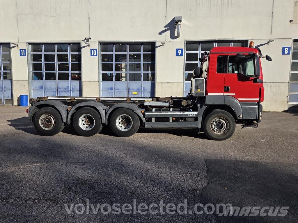 MAN TGS 440hp  8x4 Pajakulma 25tn -vaijerilaite, pituu Koukkulava kuorma-autot