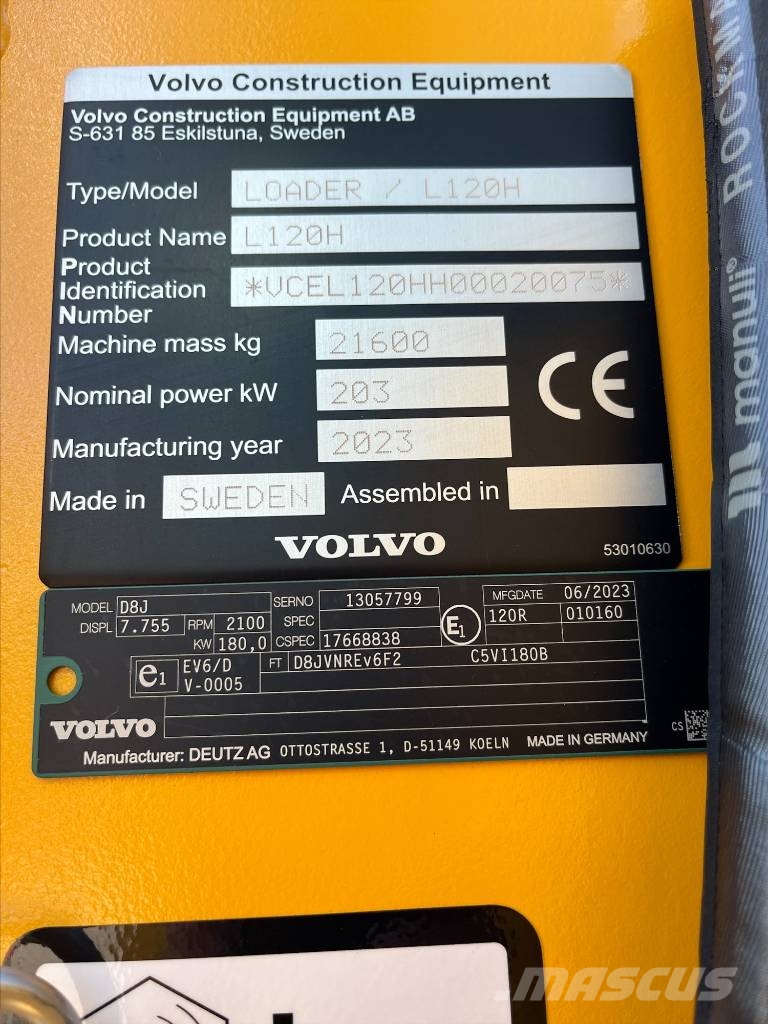 Volvo L 120 H Chargeuse sur pneus