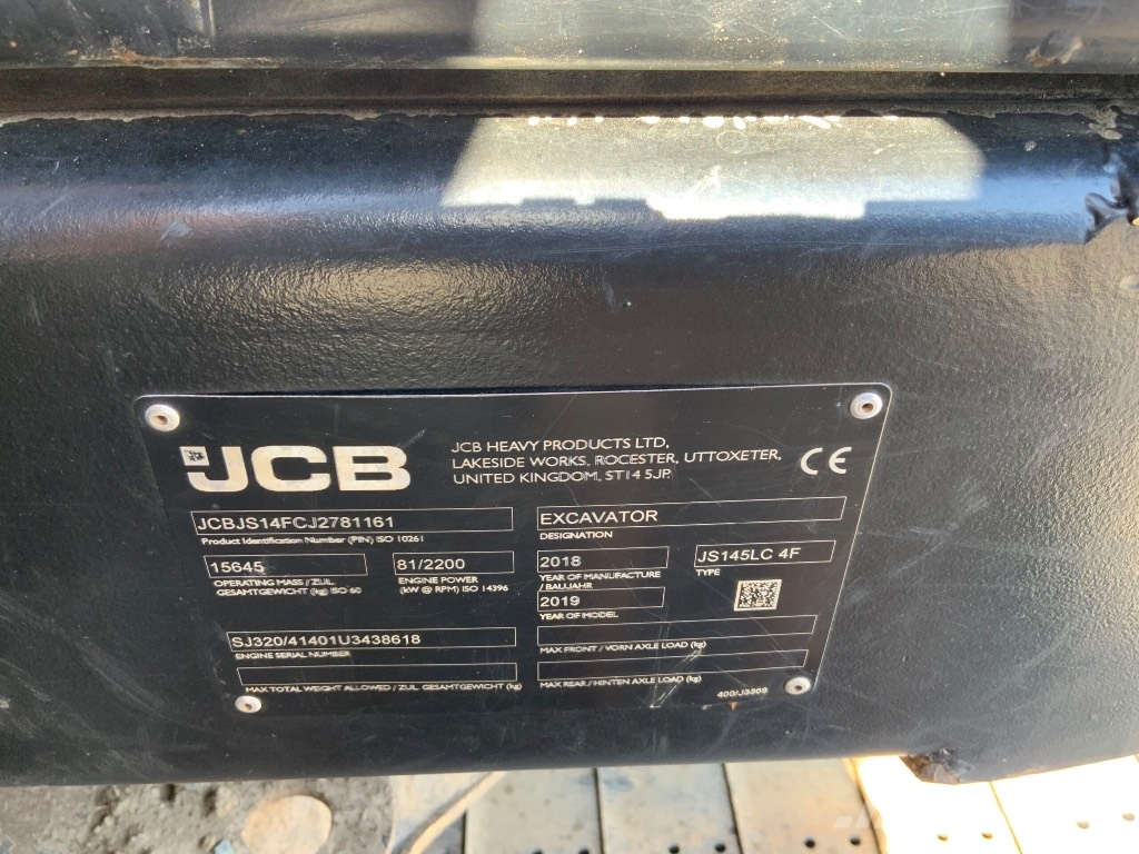 JCB JS 145 LC Rupsgraafmachines