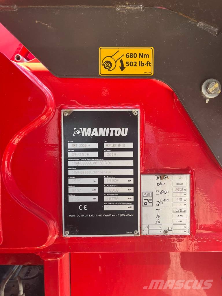 Manitou MRT 2550 PLUS PRIVILAGE ST4 S2 * 09/2019 * Telescopic handlers