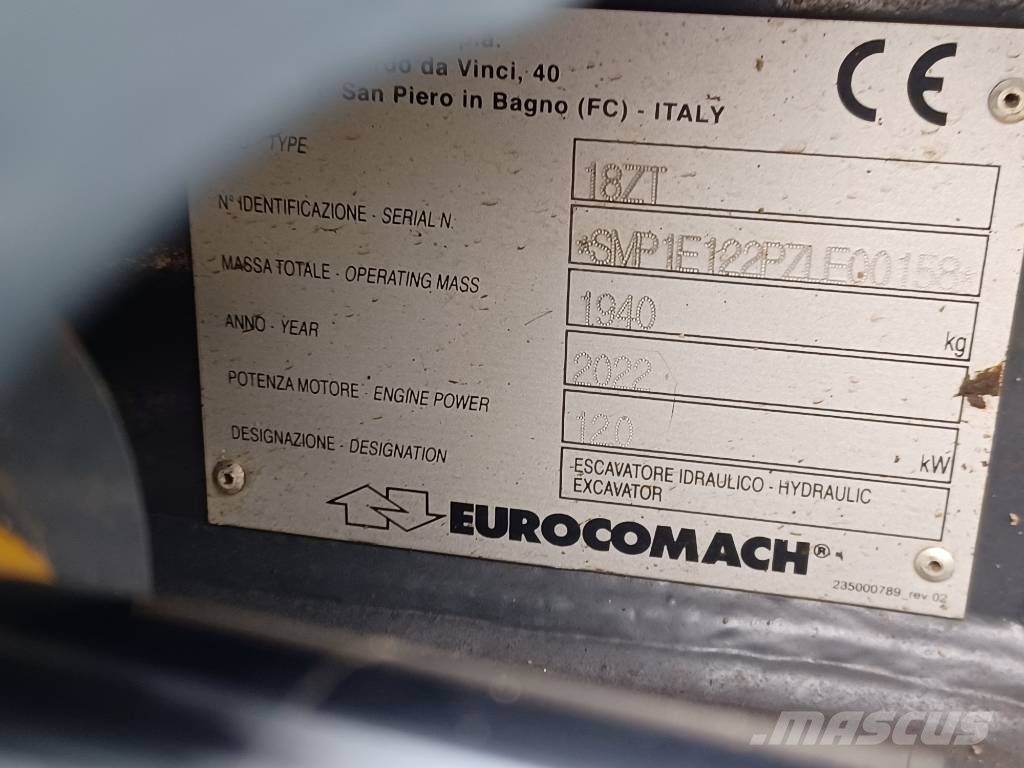 Eurocomach 18 ZT same as case CX 18 D Mini ekskavatori < 7 t
