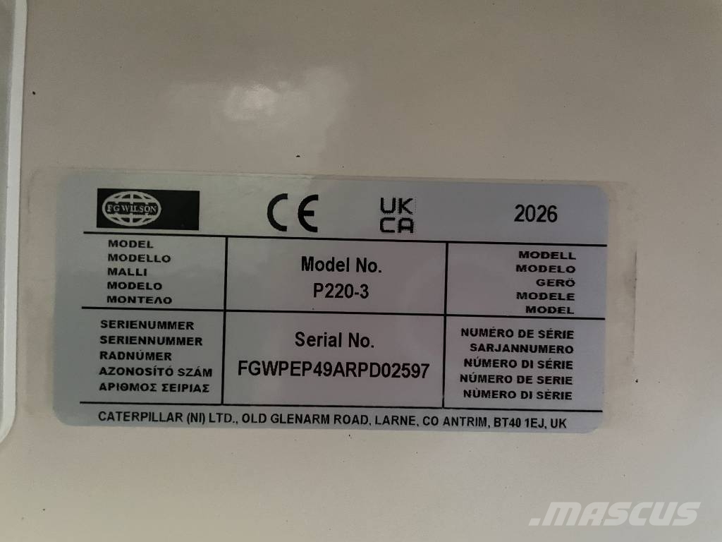 FG Wilson P220-3 - 220 kVA Open Genset - DPX-16012-O Diesel generatoren