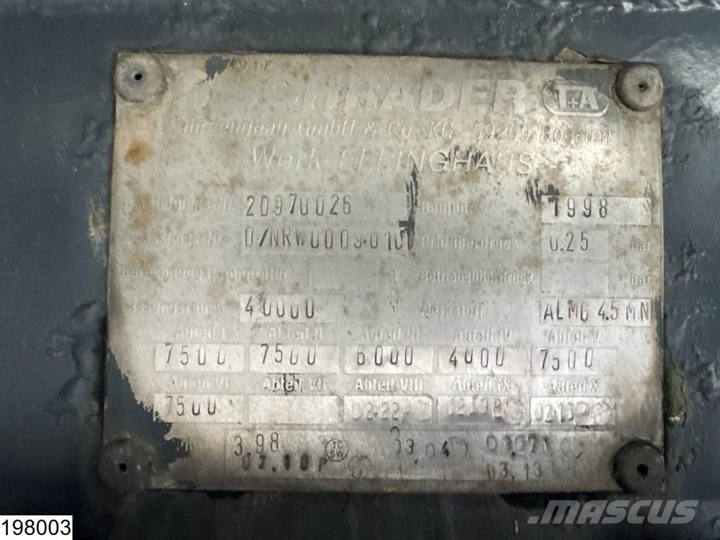 Hage und Knapp Fuel 40.000 Liter, 6 Comp, ADR Poluprikolice cisterne