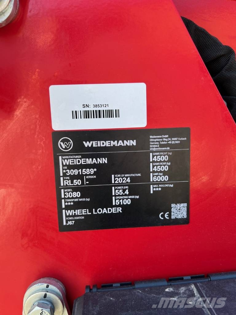 Weidemann 3080 Demo 86 timmar + Räntekampanj 2,49% Колесни товарачи