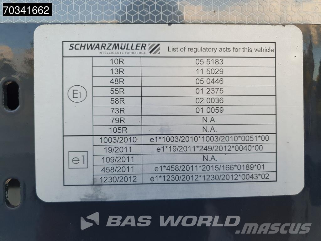 Schwarzmüller SM 25m3 Lift Axle SAF SIO Piekabes pašizgāzēji