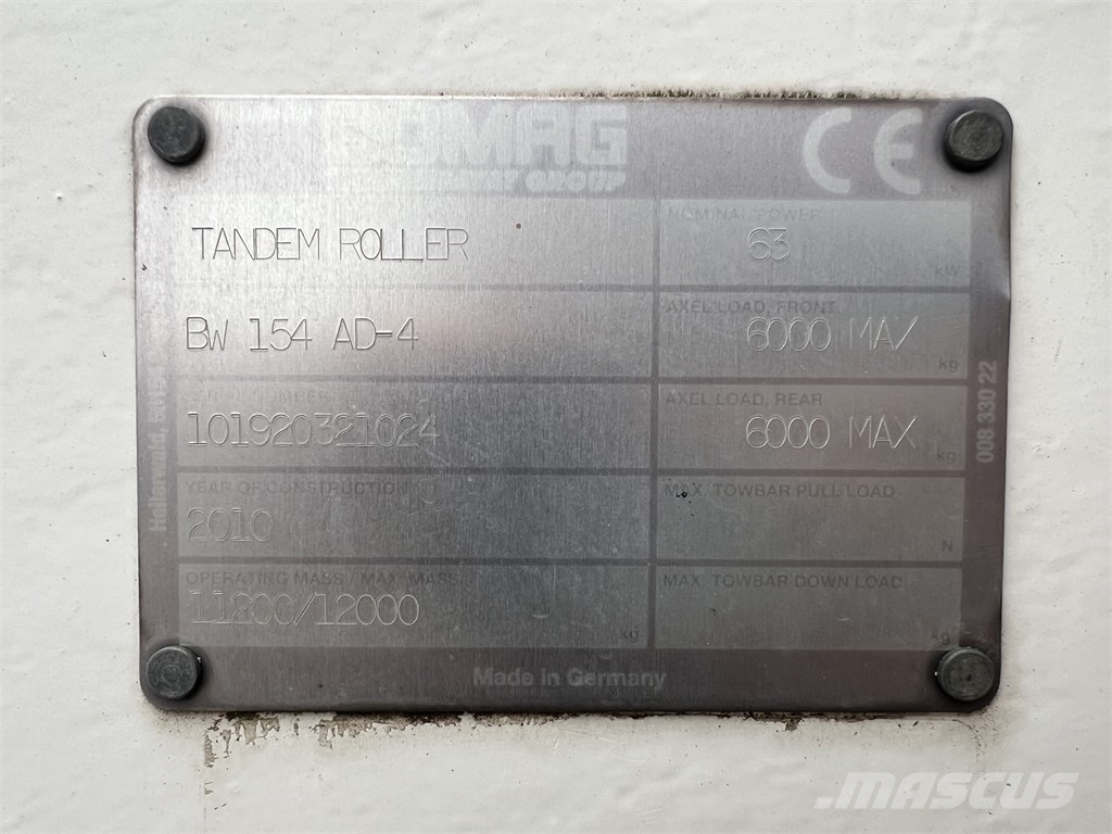 Bomag BW 154 AD-4 Катки тротуарные
