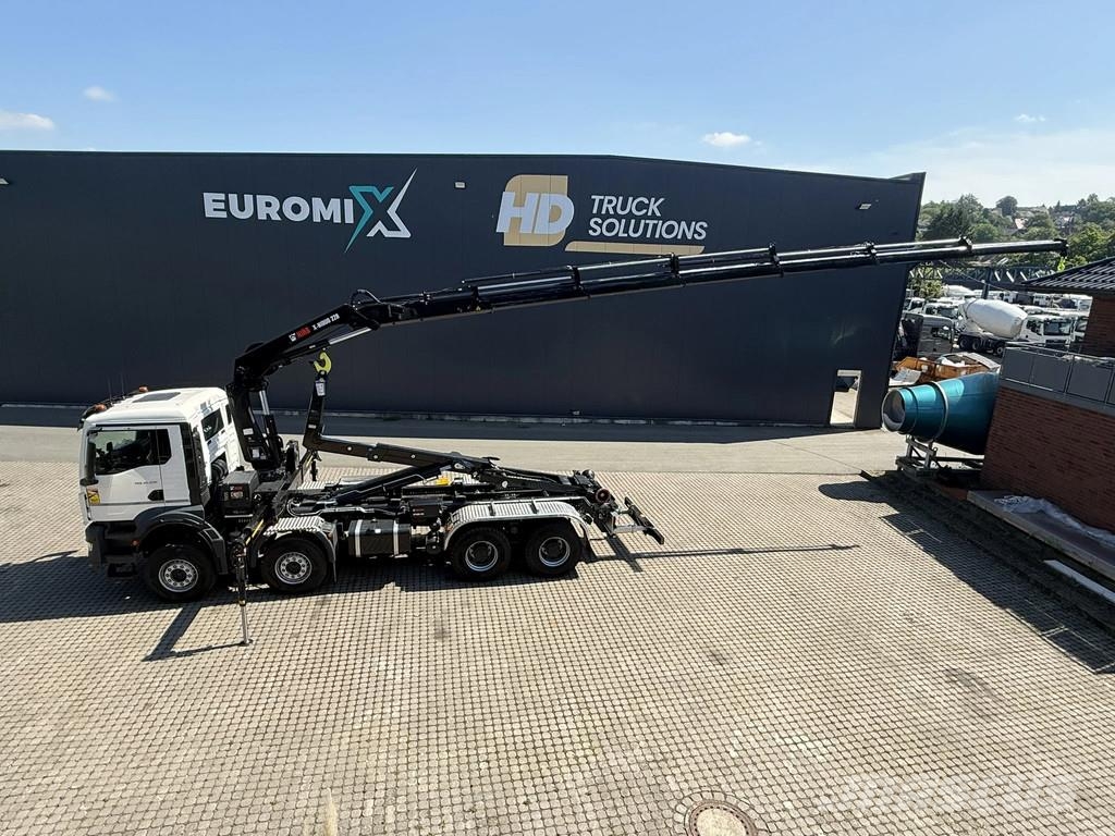 MAN TGS 35.520 TGS 35.520 8x4 Abrollkipper + Kran HIAB Hook lift trucks