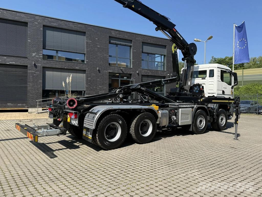 MAN TGS 35.520 TGS 35.520 8x4 Abrollkipper + Kran HIAB Hook lift trucks