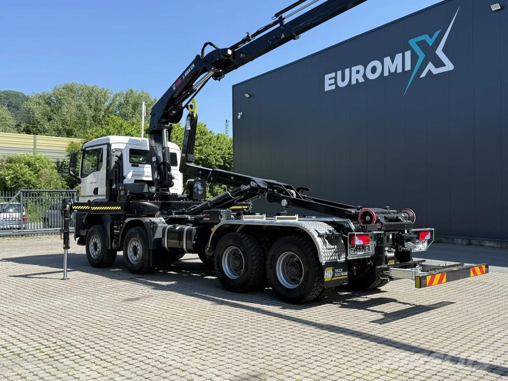 MAN TGS 35.520 TGS 35.520 8x4 Abrollkipper + Kran HIAB Hook lift trucks
