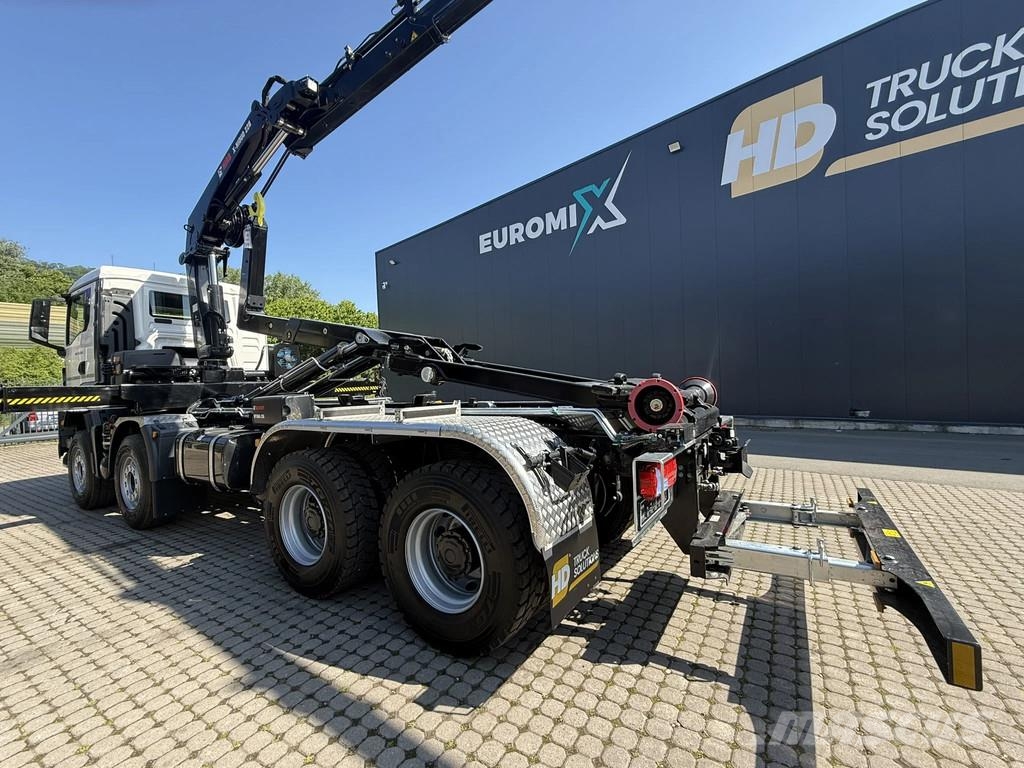 MAN TGS 35.520 TGS 35.520 8x4 Abrollkipper + Kran HIAB Hook lift trucks