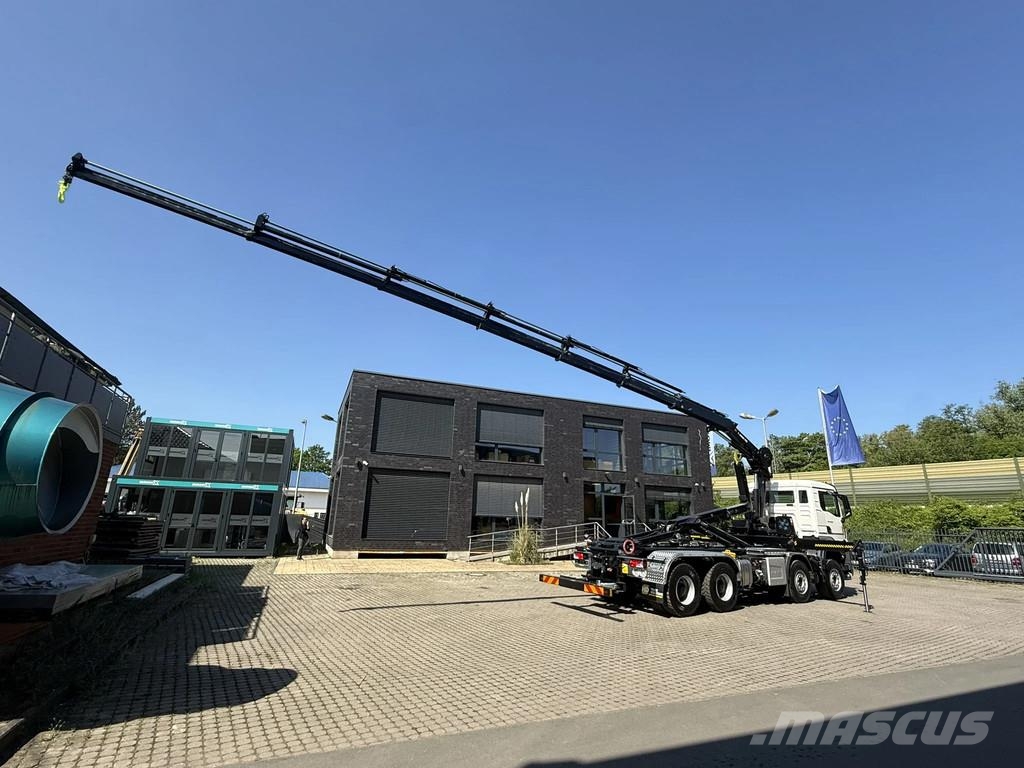 MAN TGS 35.520 TGS 35.520 8x4 Abrollkipper + Kran HIAB Hook lift trucks