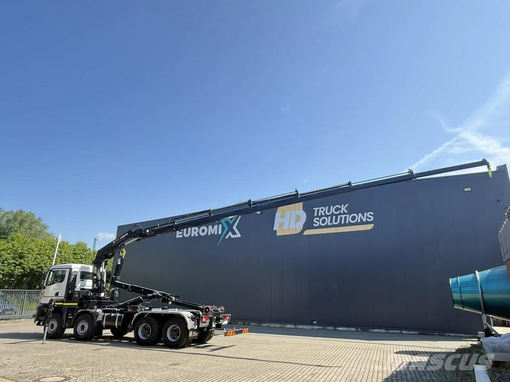 MAN TGS 35.520 TGS 35.520 8x4 Abrollkipper + Kran HIAB شاحنات الرافعات الخطافية