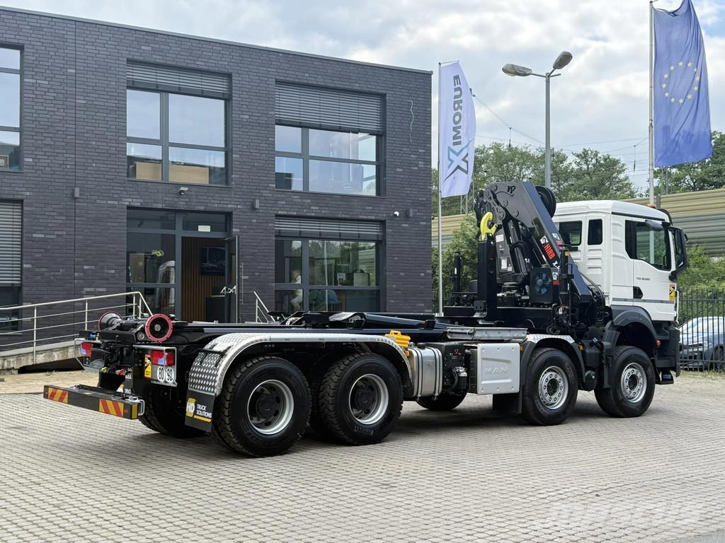 MAN TGS 35.520 TGS 35.520 8x4 Abrollkipper + Kran HIAB Hook lift trucks