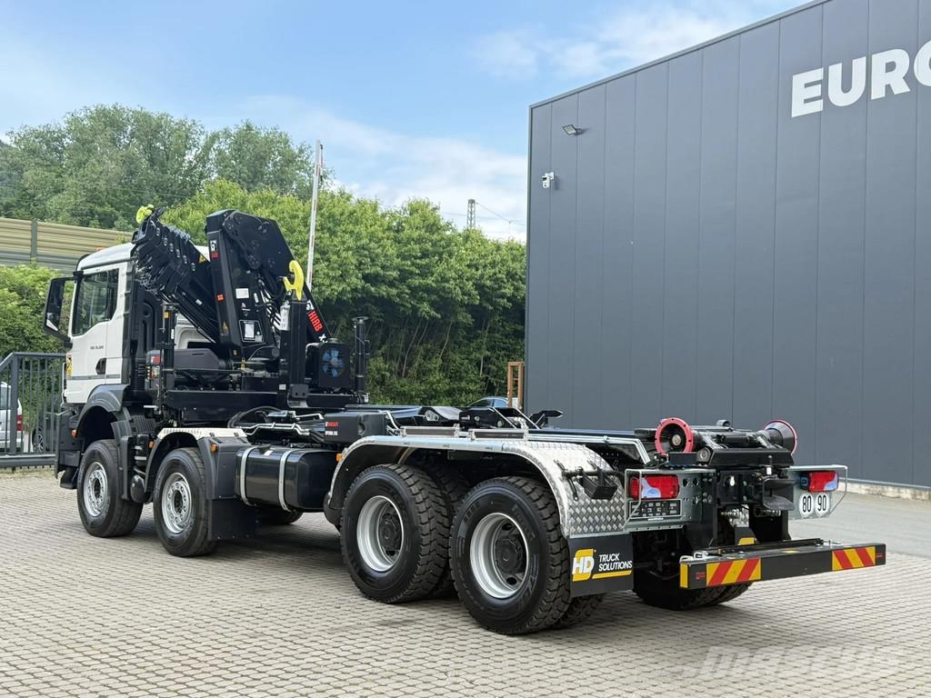 MAN TGS 35.520 TGS 35.520 8x4 Abrollkipper + Kran HIAB Hook lift trucks