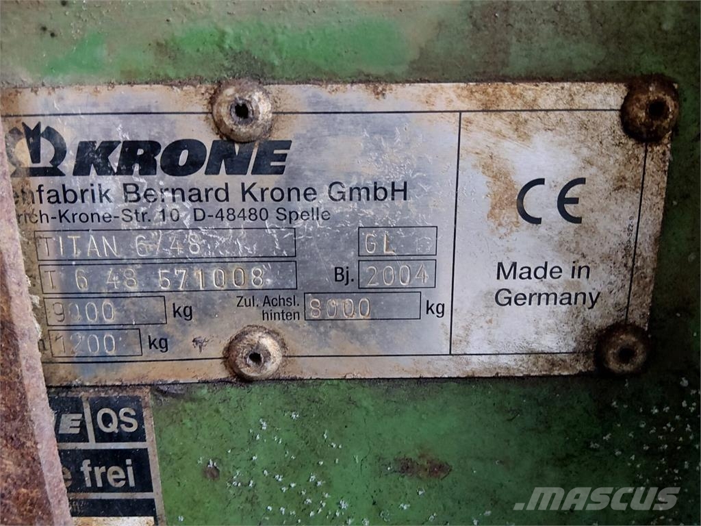 Krone TITAN 6/48 GL All In Overige hooi- en voedergewasmachines