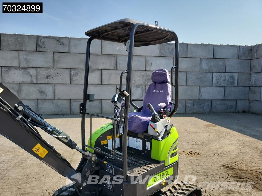 Zoomlion ZE18 GU KUBOTA ENGINE - CW / 3 BUCKETS - CE CERTIF Mini kotrók < 7t